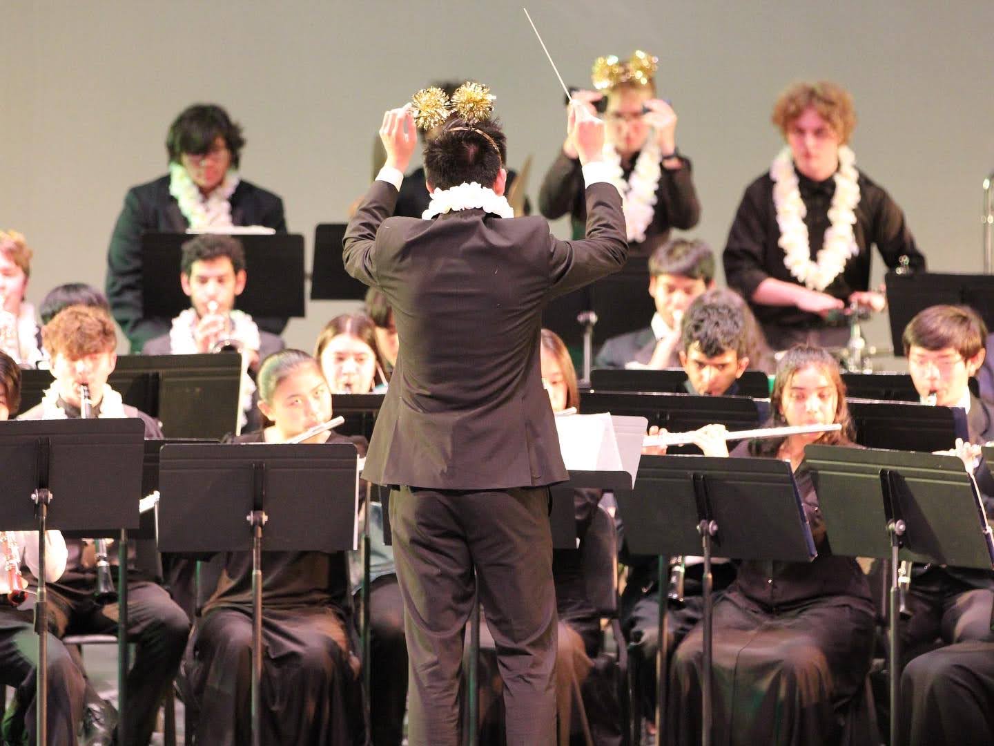 me conducting the RHS Wind Ensemble for my senior year concert